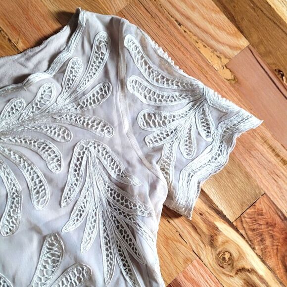 Sundance Soutache Classic Champagne Shift Sheath Dress Medium - Picture 9 of 9